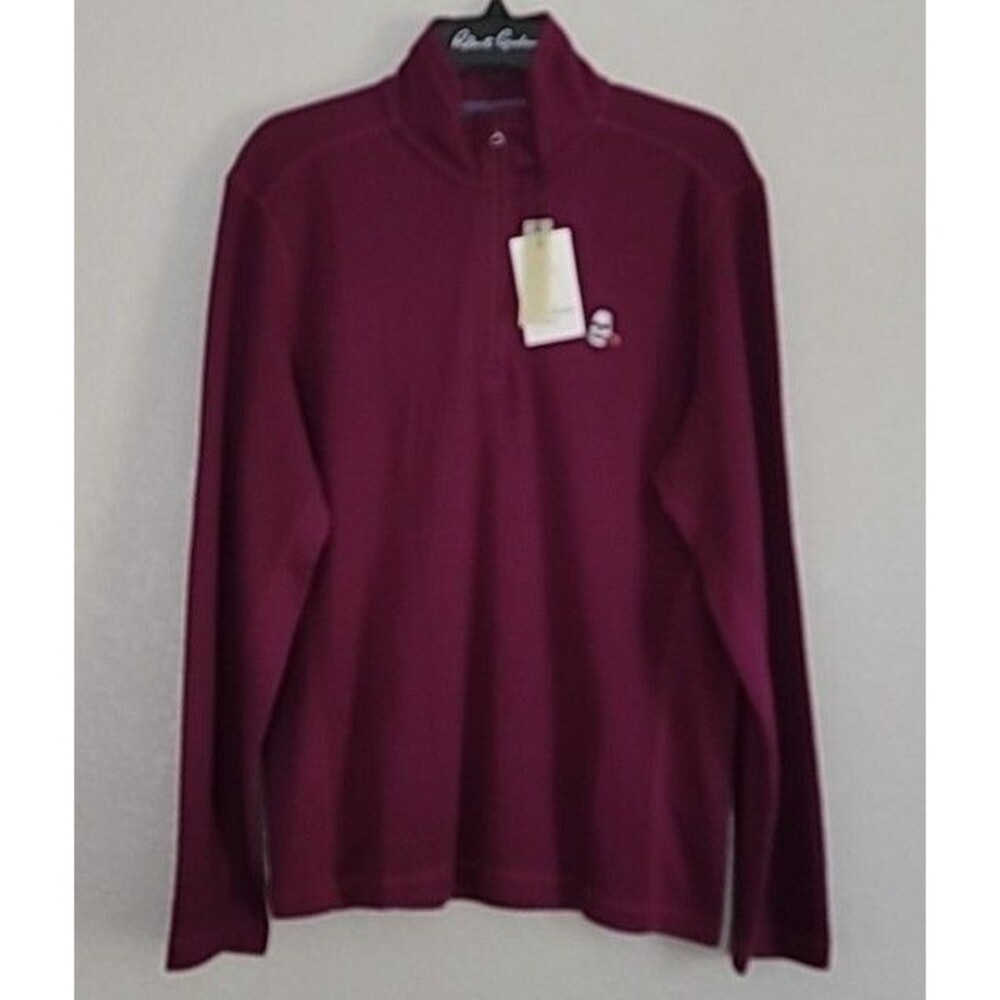 Robert Graham Polaris Berry Classic Fit Quarter Zip-Up Pullover Size  Medium New